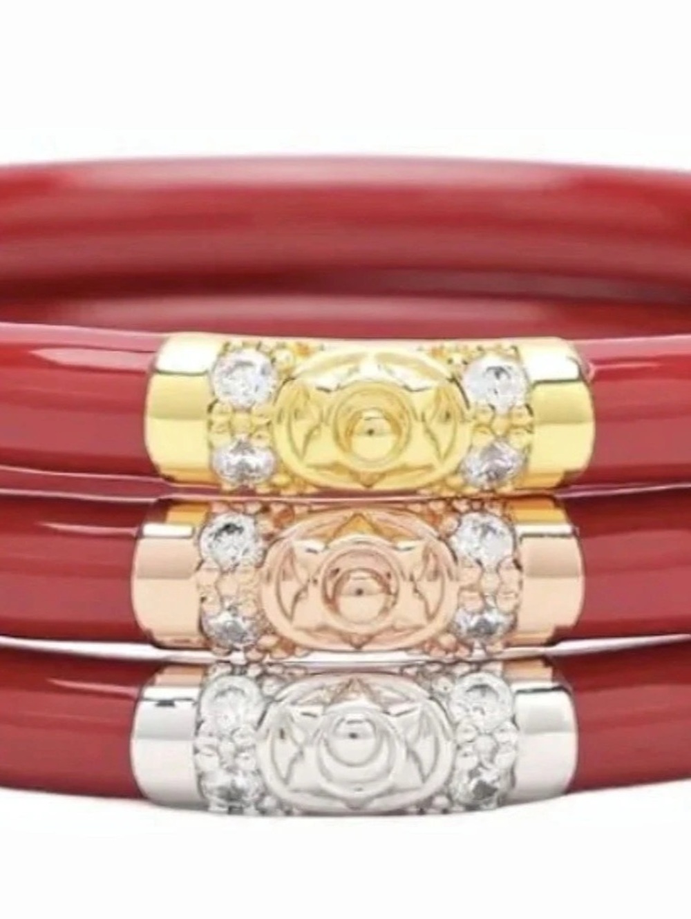 BuDhaGirl Three Kings Bangles Red